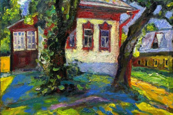 Дом художника Николая Крымова в Тарусе. 2011. Холст, масло. 66.5х77